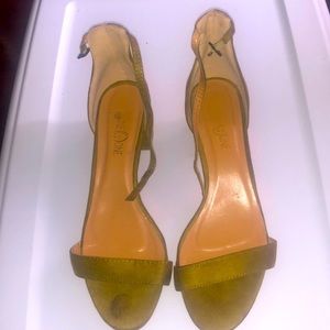 Olive green open toe sandal